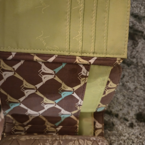 Vera Bradley Brown Floral Quilted Wallet - Picture 5 of 5